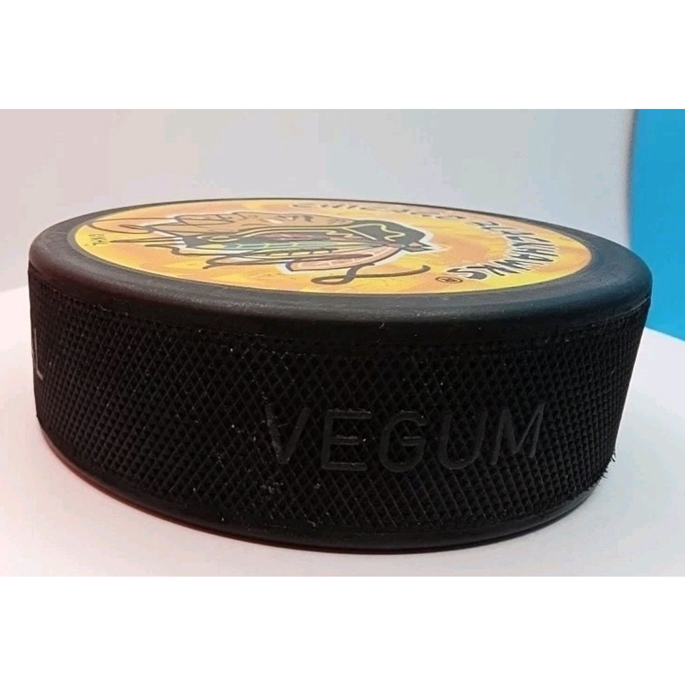 Cam Russell #8 Signed NHL Chicago Blackhawks Puck Autographed Signature Halifax - Picture 4 of 6